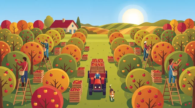 The Apple Harvest — Contemporary Illustration