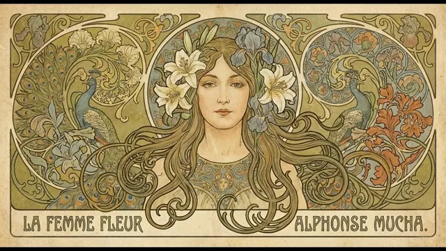 Woman and Flora — Art Nouveau