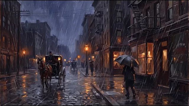 Rainy Night on the Waterfront — Ashcan School