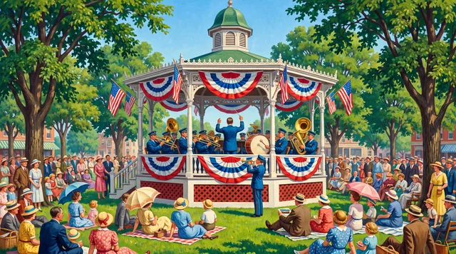The Bandstand Concert — American Scene Painting
