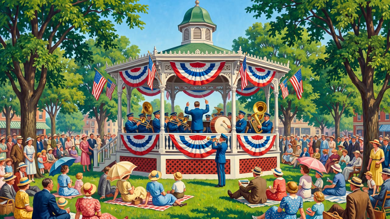 The Bandstand Concert — a still from the animation