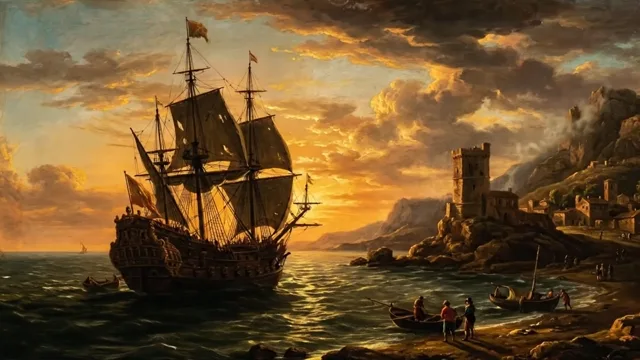 Sunset Galleon — 17th-Century Baroque