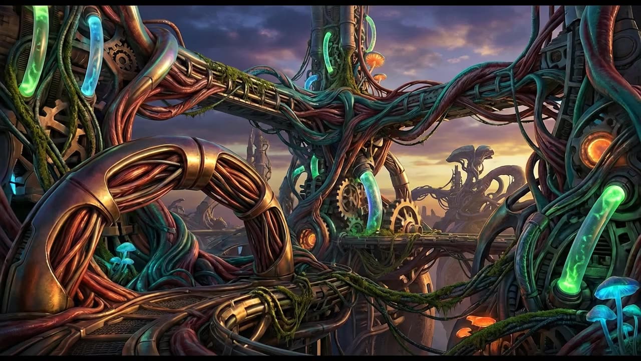 Organic Machine — a still from the animation