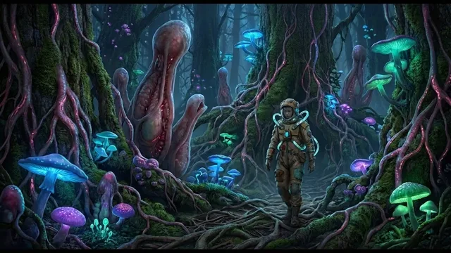 Glowing Forest — Biopunk