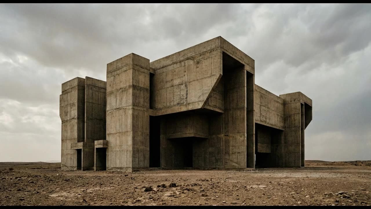 Brutalist Monument — a still from the animation
