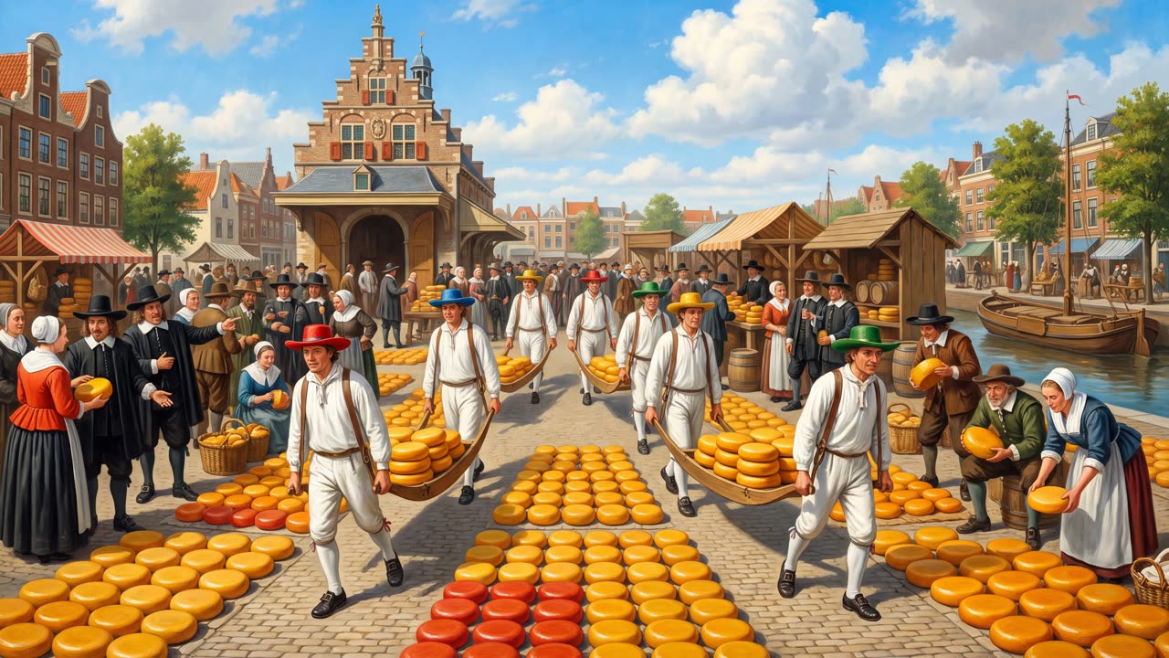 The Cheese Market — a still from the animation