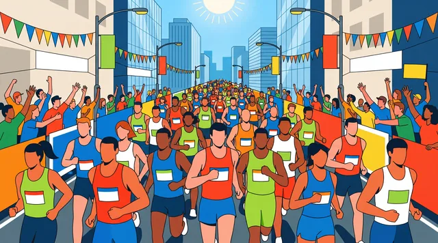 The City Marathon — Contemporary Illustration