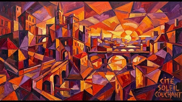 Geometric Sunset — Cubism