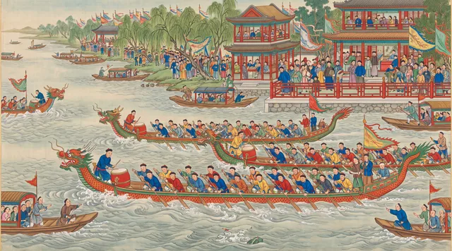 The Dragon Boat Race — Qing Dynasty Court Painting