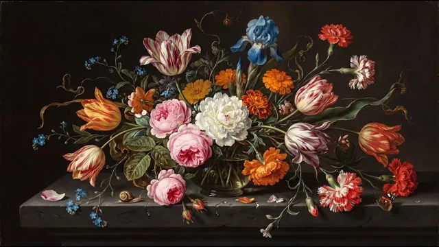 Flowers by Candlelight — Dutch Golden Age Still Life