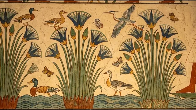 Marsh Fowling — Ancient Egyptian Wall Painting