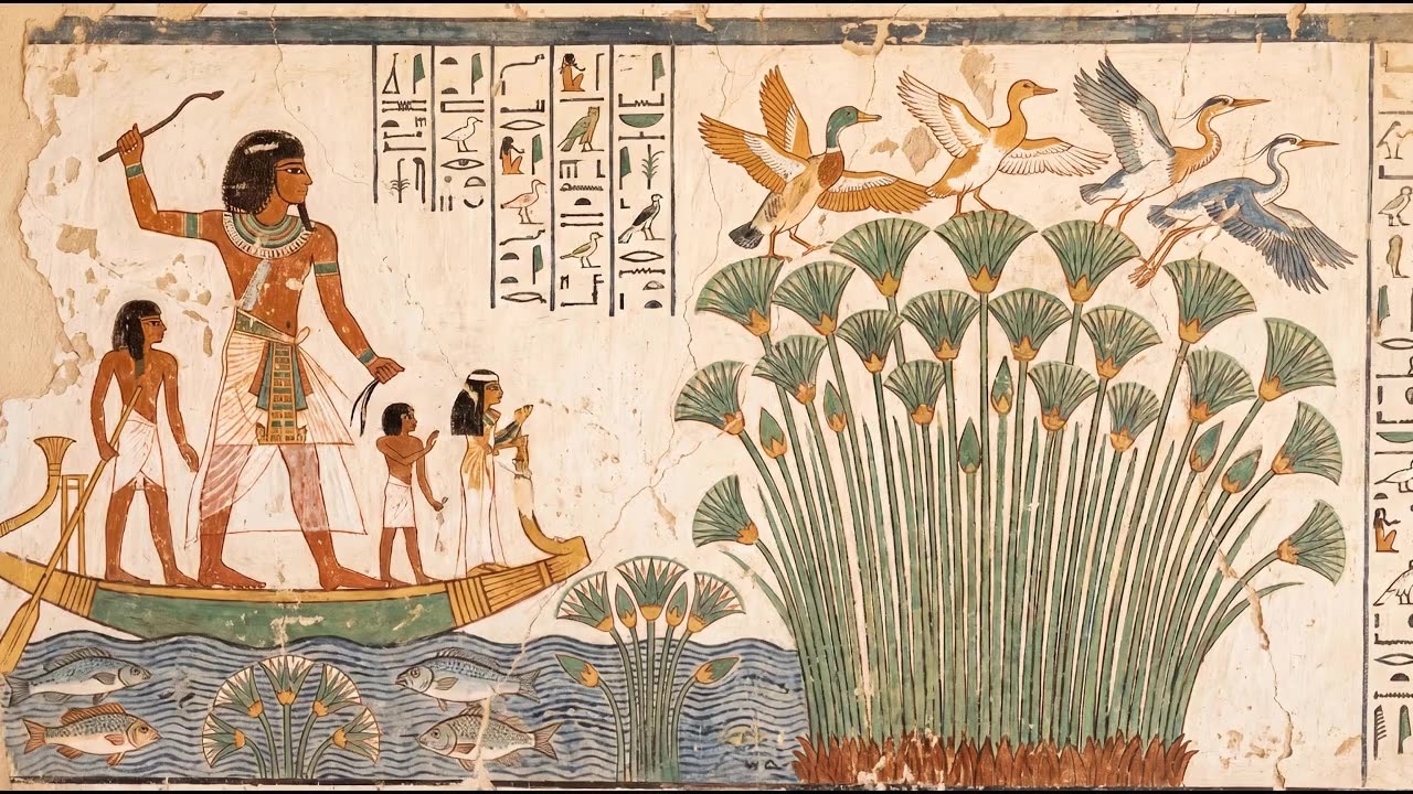 Fowling in the Marshes — a still from the animation