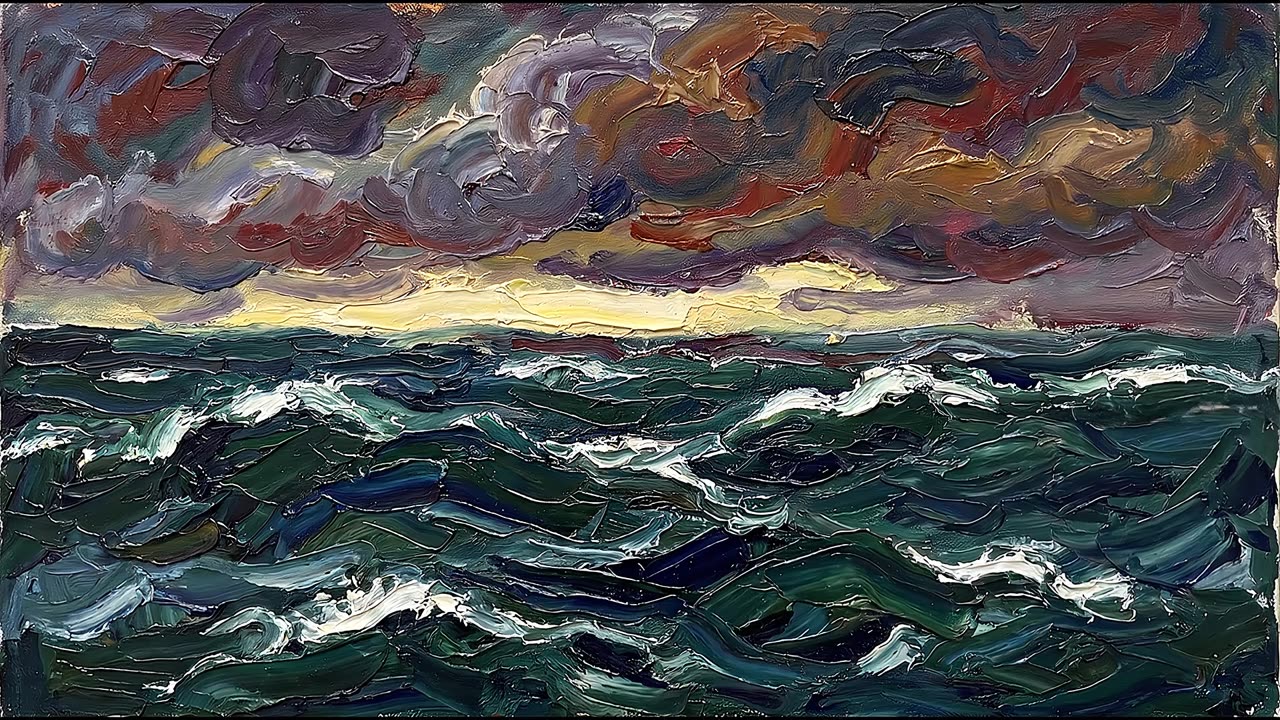 Storm over the Open Sea — a still from the animation