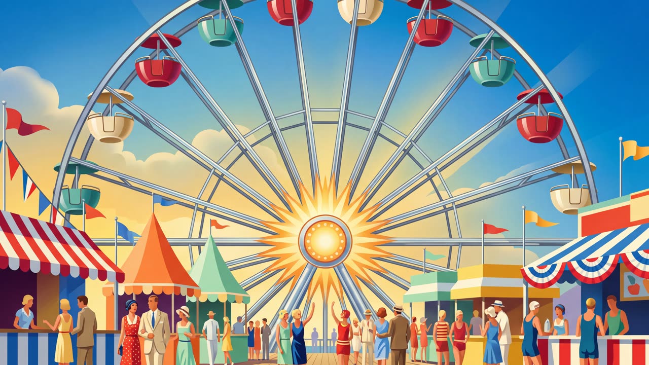 The Ferris Wheel at the Fair — a still from the animation