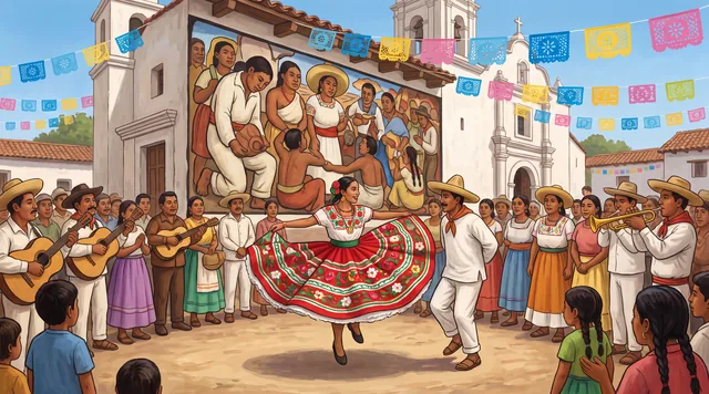 The Fiesta Dance — Mexican Muralism