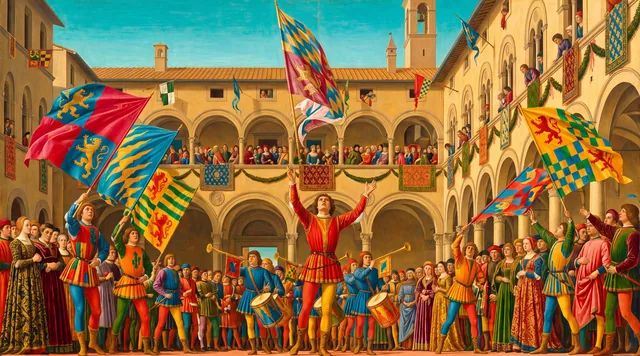 The Flag-Throwers — Italian Renaissance Pageant