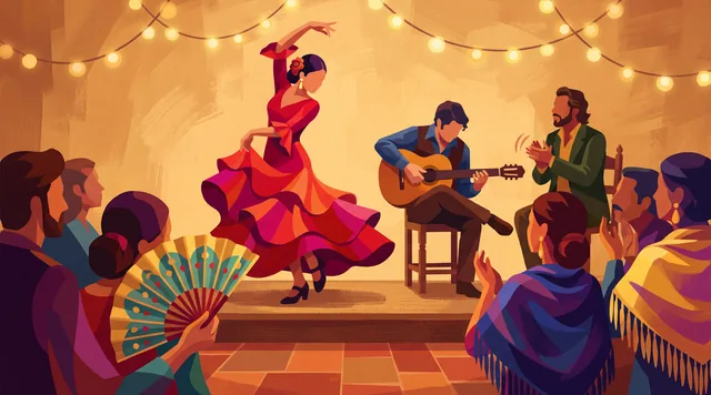 The Flamenco Tablao — Contemporary Illustration