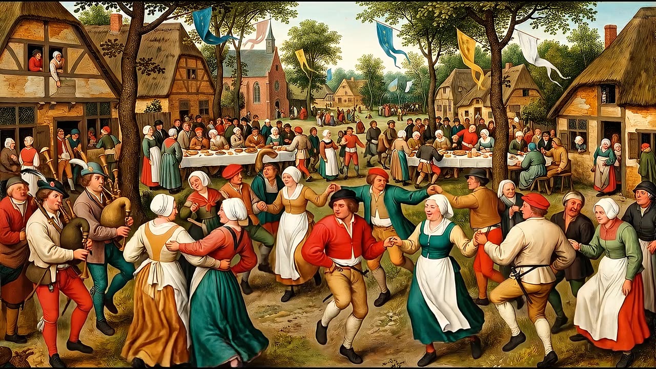 Village Wedding Dance — a still from the animation