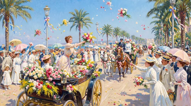 The Flower Battle — Belle Époque Impressionism