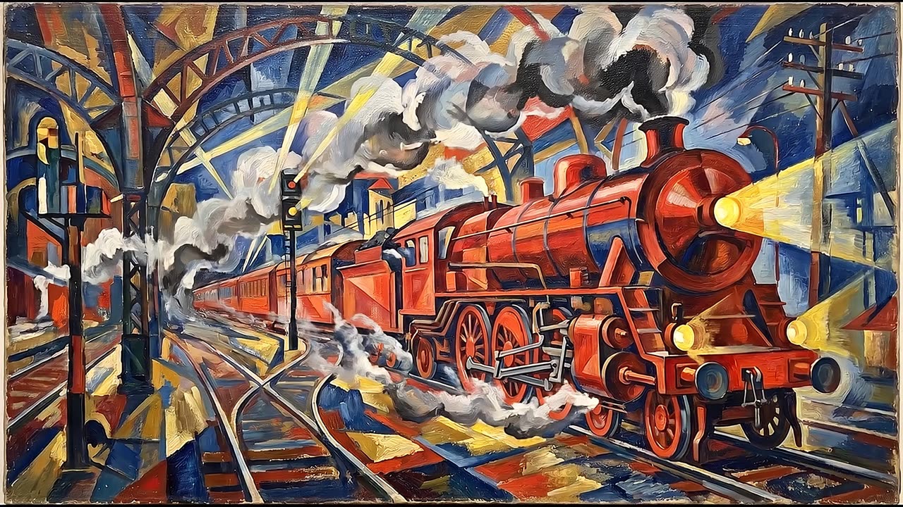 Dynamism of the Express — a still from the animation