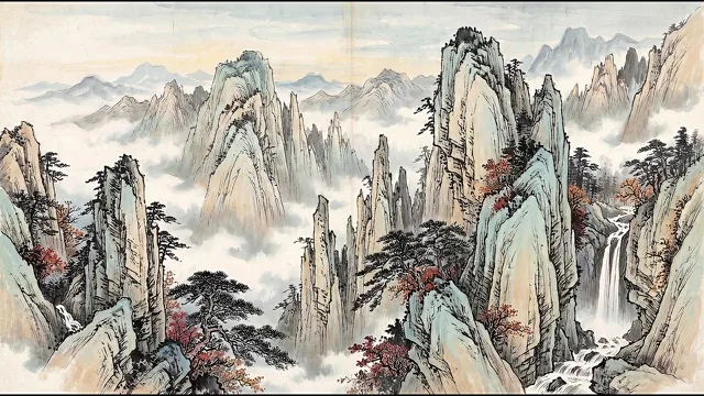 Mist over the Diamond Mountains — Joseon True-View Landscape