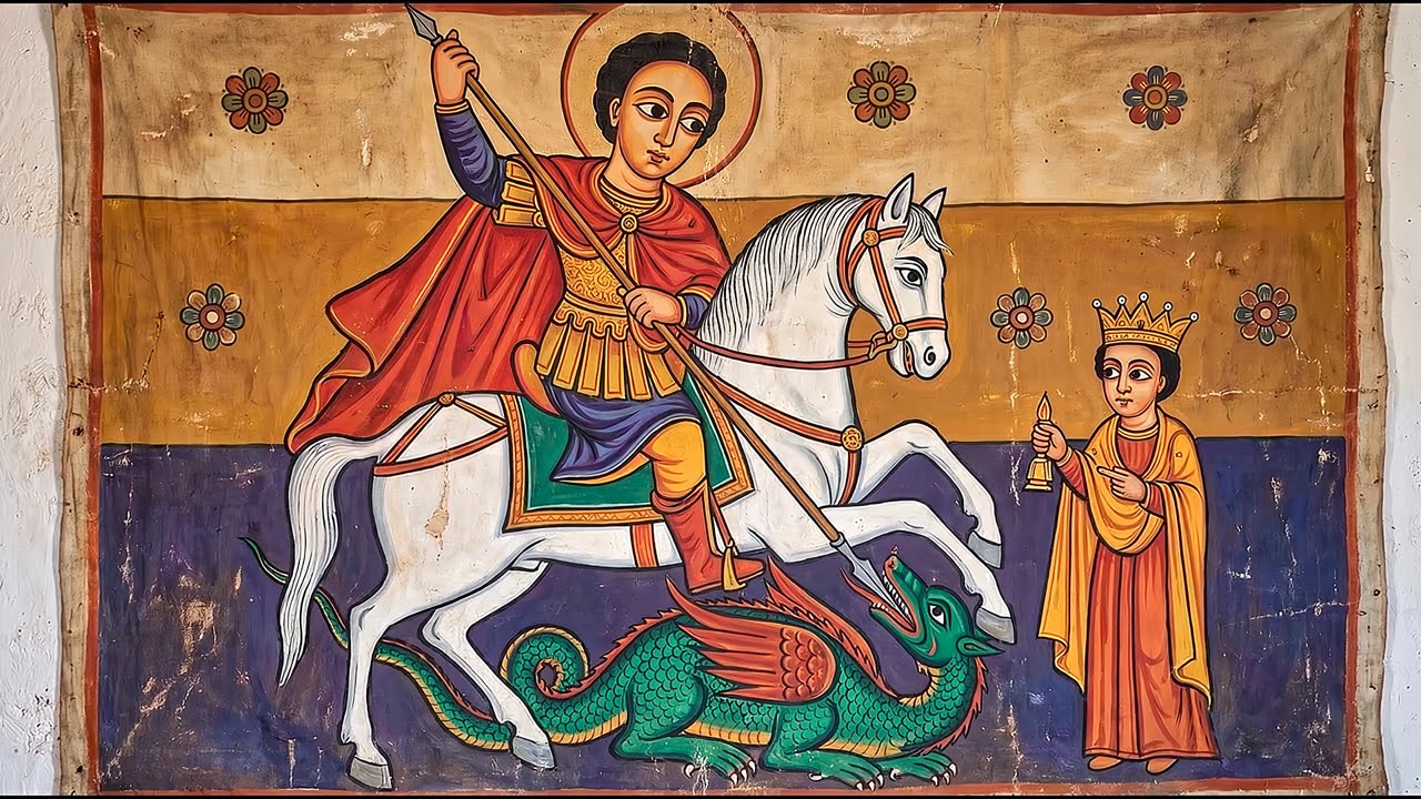 Saint George and the Dragon — a still from the animation