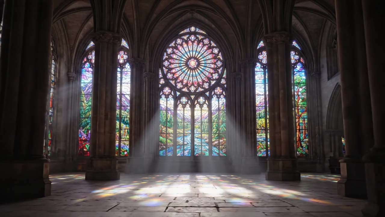Cathedral Light — a still from the animation