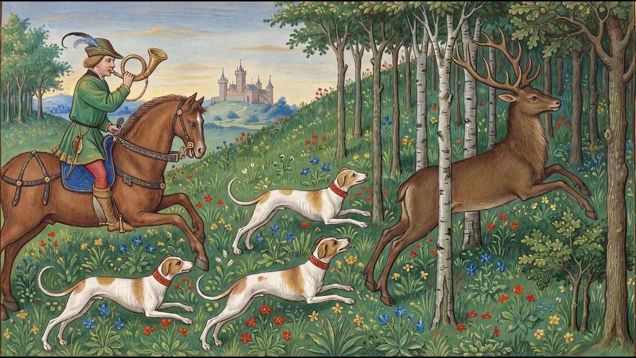 The Stag Hunt — a still from the animation