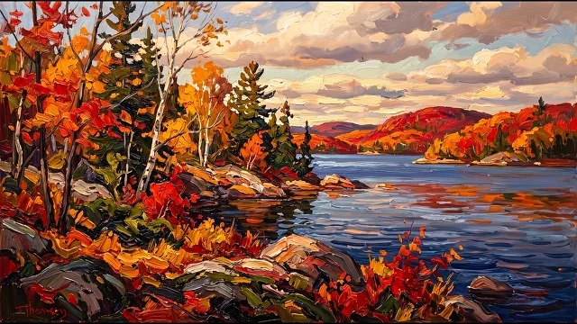 Autumn on the Northern Lake — Group of Seven