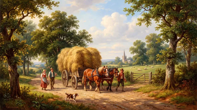 Bringing Home the Hay — English Landscape