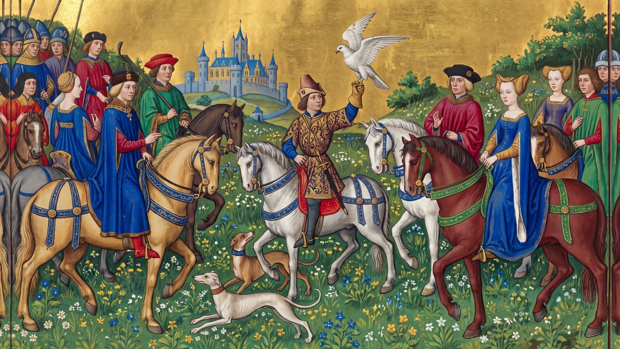 Hawking in the Meadow — a still from the animation