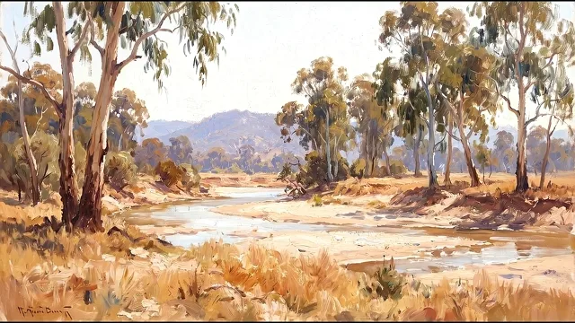 Sunlit River Bend — Heidelberg School