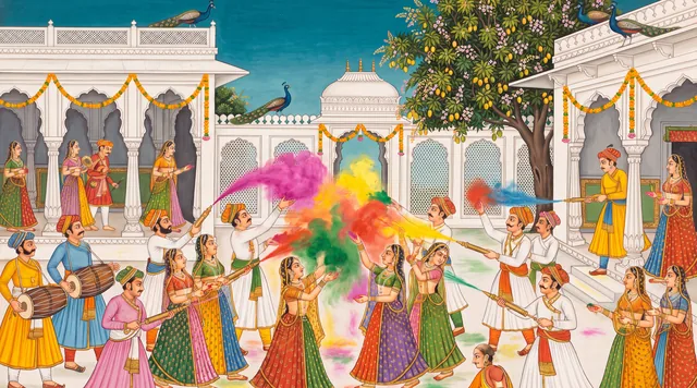 Holi, the Festival of Colours — Rajput Painting