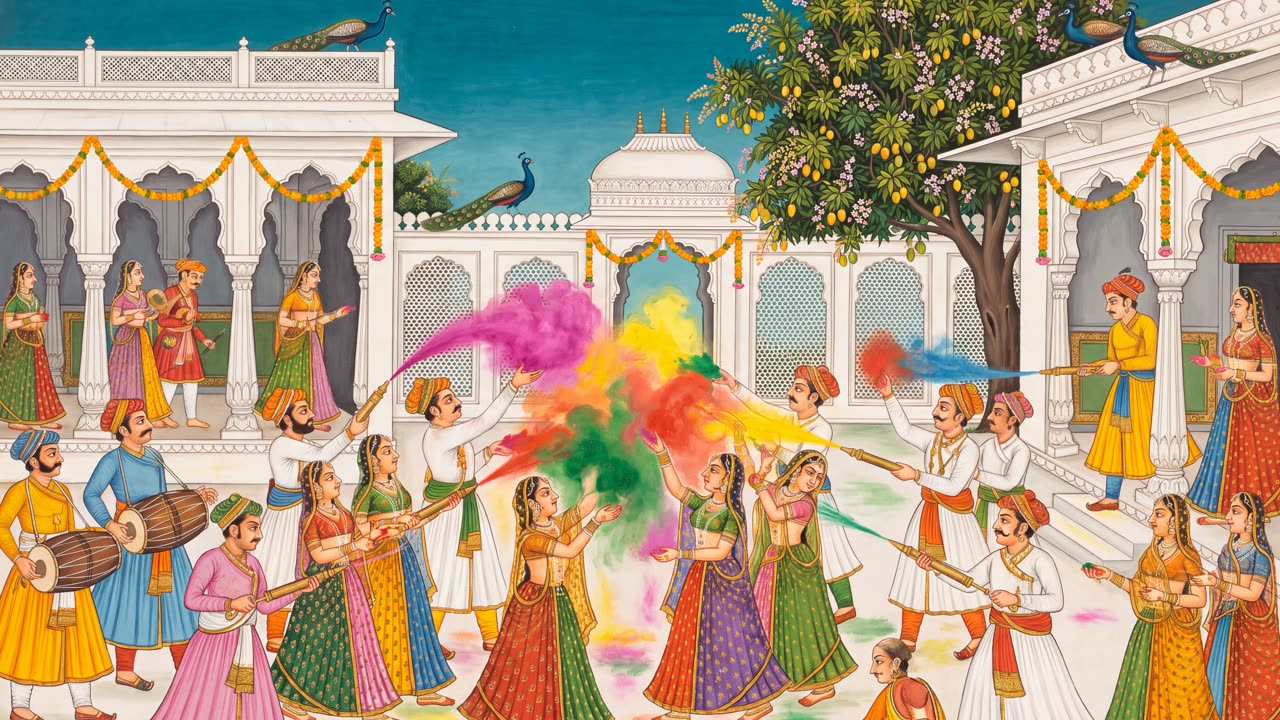 Holi, the Festival of Colours — a still from the animation
