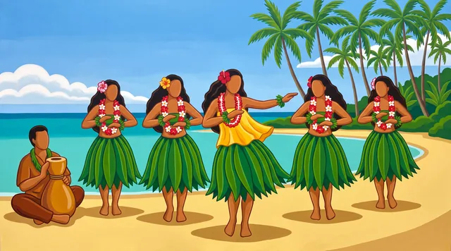 The Hula Dancers — Contemporary Hawaiian Painting