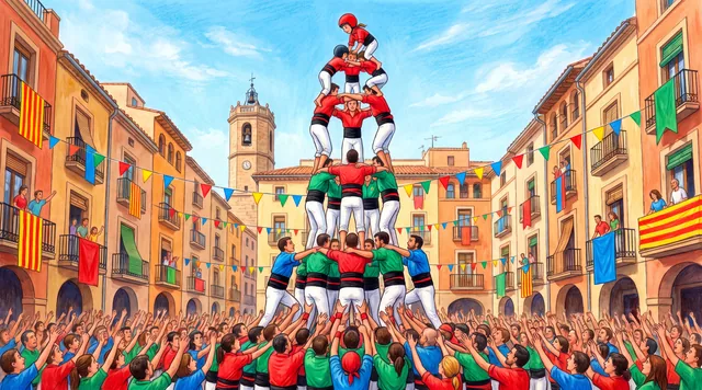 The Human Tower — Contemporary Catalan Illustration