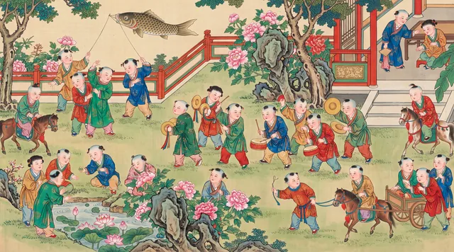 A Hundred Children at Play — Ming Folk Painting