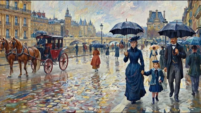 Parisian Rain — Impressionism