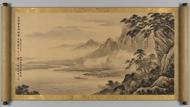 Serene Landscape — Kano School Ink Painting