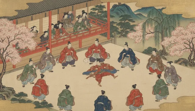 The Kemari Match — Yamato-e
