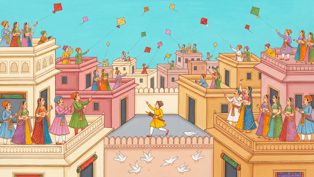 The Kite Festival — a still from the animation