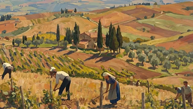 Sunlit Tuscan Countryside — Macchiaioli