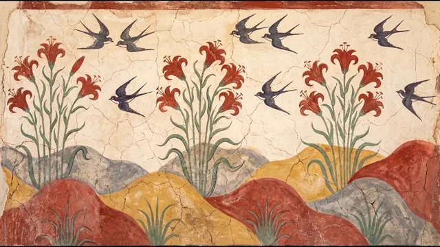 Swallows over the Lilies — Minoan Spring Fresco