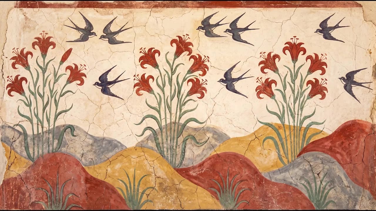 Swallows over the Lilies — a still from the animation