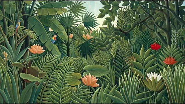 Tropical Jungle in the Breeze — Naïve Post-Impressionism
