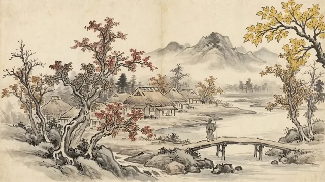 Autumn Village — Nanga