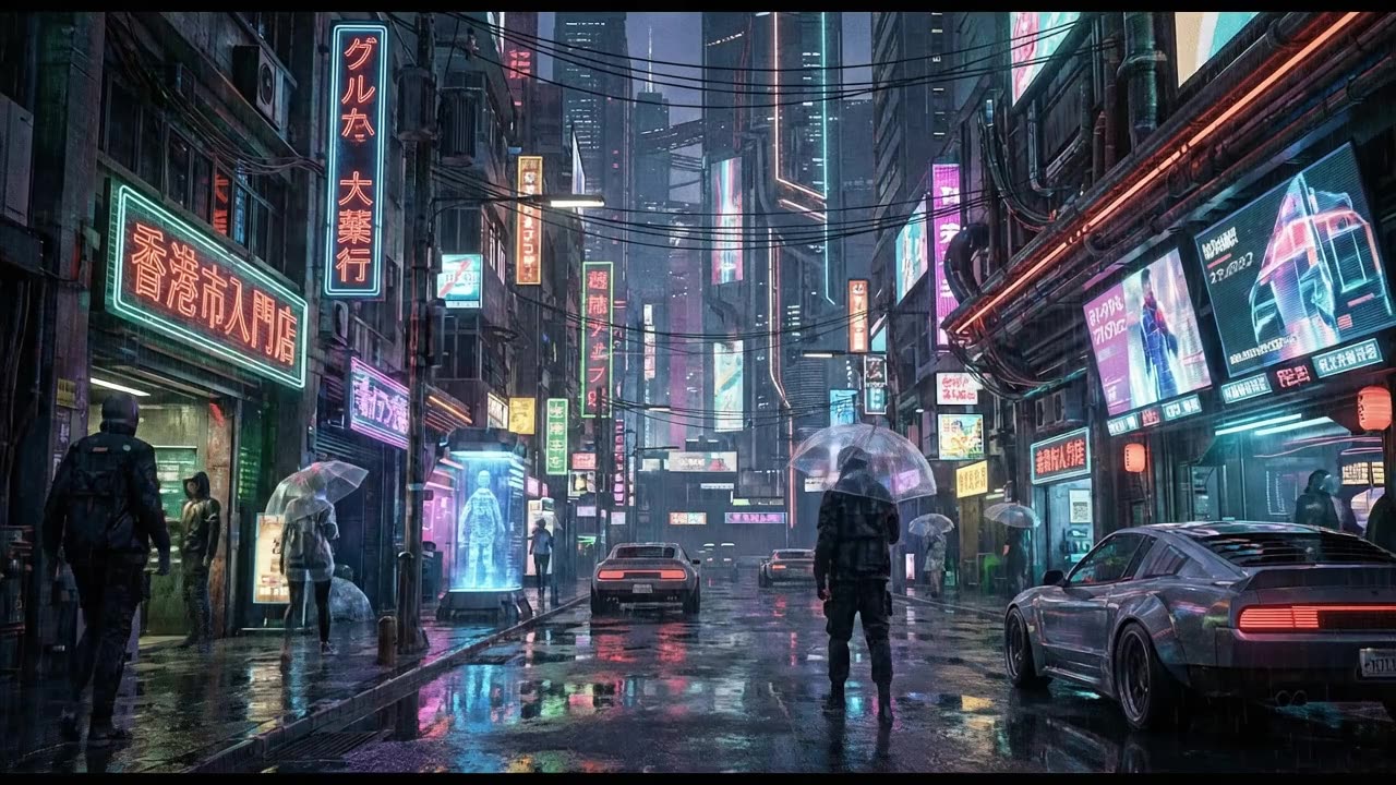Neon Night — a still from the animation