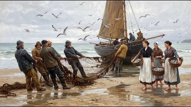 Hauling the Net — Newlyn School