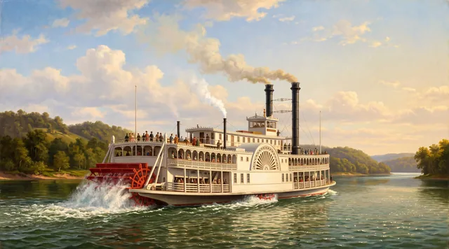 The Paddle Steamer — American Luminism