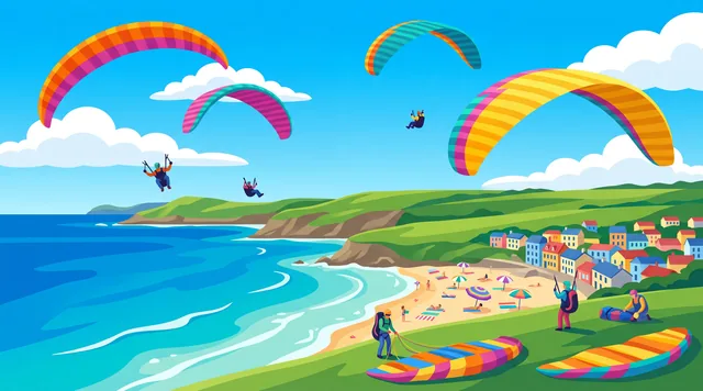 The Paragliders — Contemporary Illustration